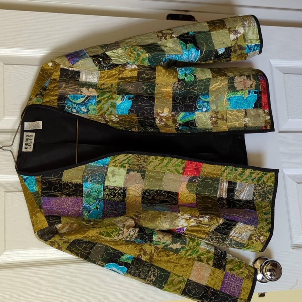 Chico's Quilt Multicolor Jacket